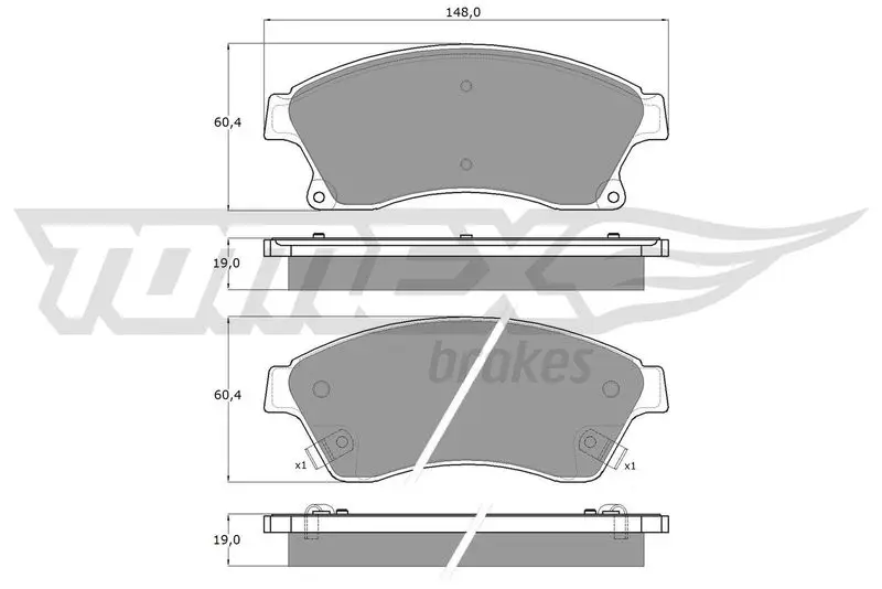 TOMEX Brakes TX1650 Комплект тормозных колодок,