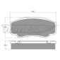 TX1246 Комплект тормозных колодок,