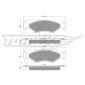 TX1028 TOMEX Brakes Комплект тормозных колодок,
