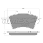 TX1302 Комплект тормозных колодок,