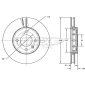 TX7287 TOMEX Brakes BREMSSCHEIBE