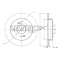 TX7338 TOMEX Brakes BREMSSCHEIBE