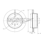 TX7371 TOMEX Brakes BREMSSCHEIBE
