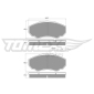TX1245 TOMEX Brakes Комплект тормозных колодок,