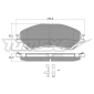 TX1813 TOMEX Brakes Brake Pad Set, disc brake