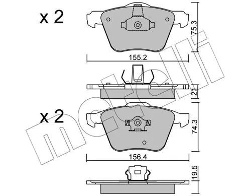 Metelli 2205990 Колодки торм.пер.