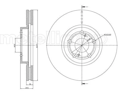 METELLI 230970C Диск тормозной