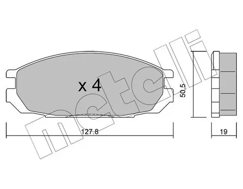 METELLI 2204090 Комплект тормозных колодок