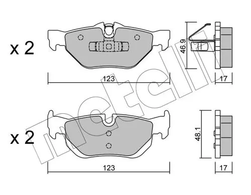 Metelli 2206420 К-т дисков. тормоз. колодок