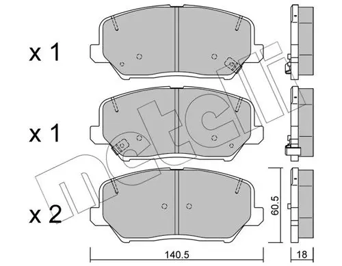 METELLI 2209970 Колодки тормозные передние