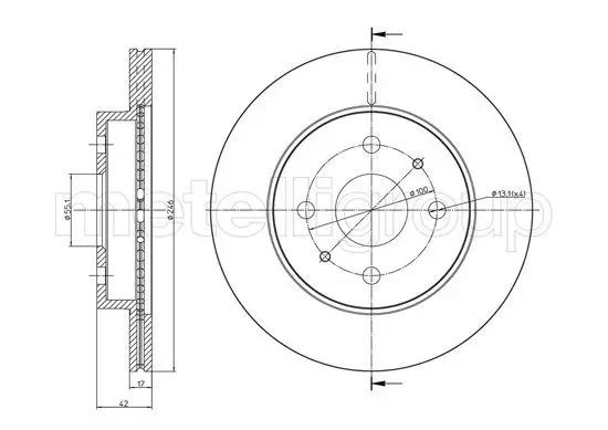 METELLI 230923C Тормозной диск