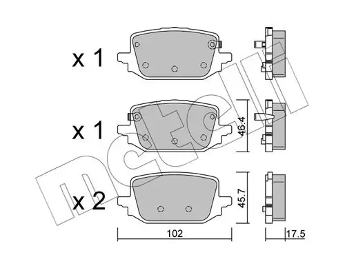 METELLI 2213660 Brake Pad Set, disc brake