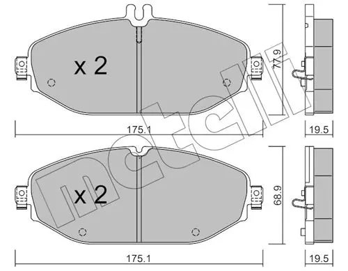 Metelli 2211320 Колодки тормозные передние