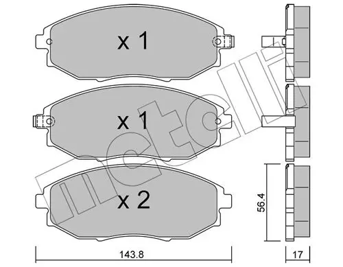 Metelli 2208450 Комплект тормозных колодок