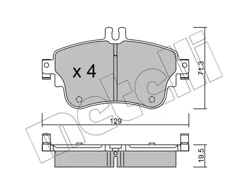 Metelli 2209640 Колодки тормозные дисковые