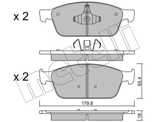 Metelli 2209890 Колодки тормозные дисковые