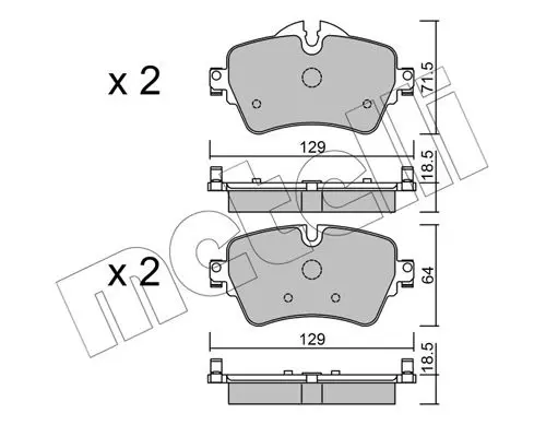 Metelli 2210130 Колодки тормозные