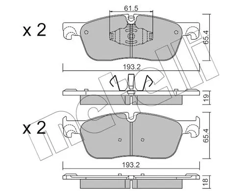 Metelli 2211230 Колодки тормозные передние