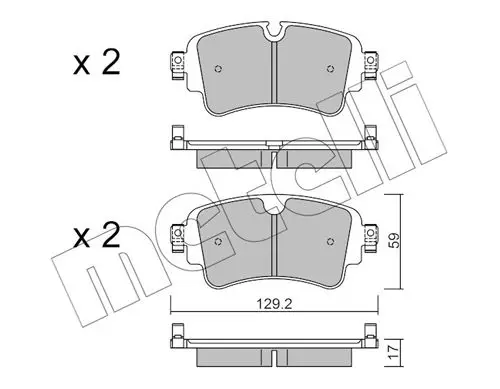 Metelli 2211290 Колодки тормозные задние