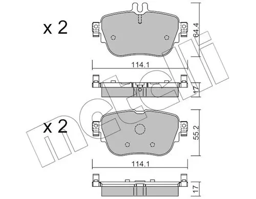 Metelli 2211360 Колодки тормозные задние