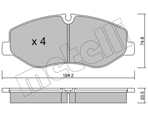 Metelli 2211390 Колодки тормозные дисковые