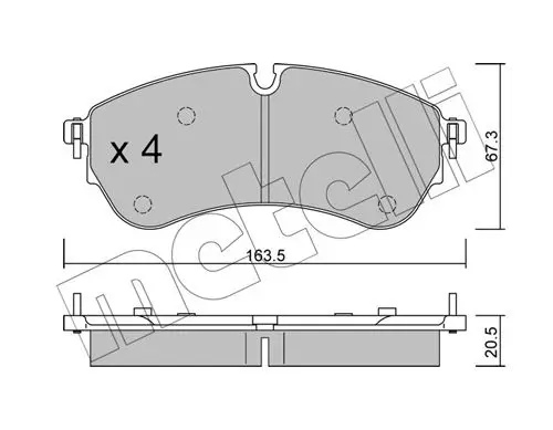 Metelli 2211730 К-т дисков. тормоз. колодок