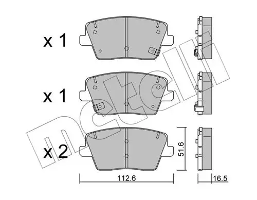 Metelli 2212420 Колодки тормозные задние