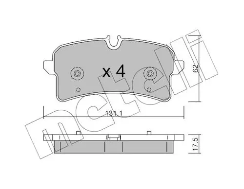Metelli 2212610 Колодки тормозные