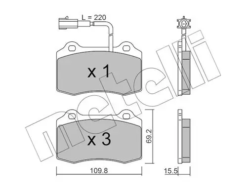 22-0251-7 Brake Pad Set, disc brake