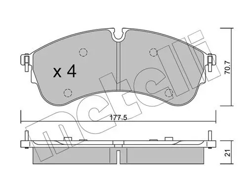 METELLI 2211740 К-т дисков. тормоз. колодок