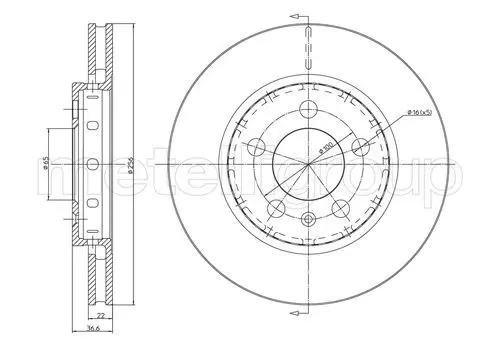 METELLI 230695C Диск тормозной
