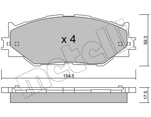 Metelli 2207600 Комплект тормозных колодок