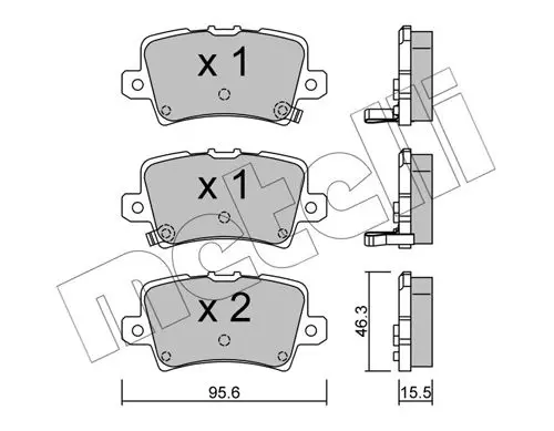 Metelli 2207290 Колодки тормозные задние