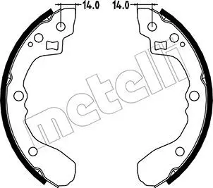 METELLI 530217 К-т бараб. тормоз. колодок