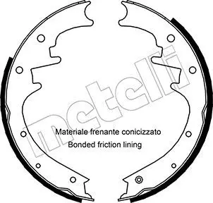 METELLI 530352 Комлект тормозных накладок