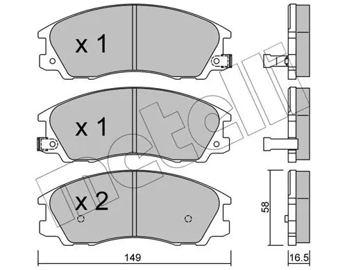 METELLI 2205060 Колодки тормозные дисковые