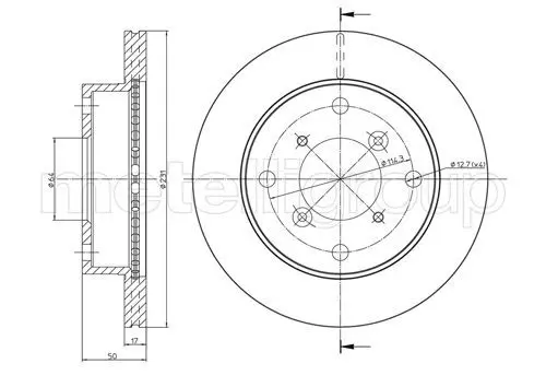 METELLI 230691 Тормозной диск