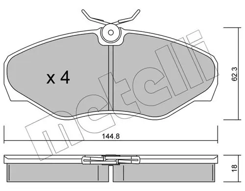Metelli 2203382 К-т дисков. тормоз. колодок