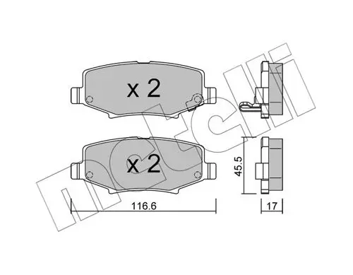 METELLI 2208630 Комплект тормозных колодок