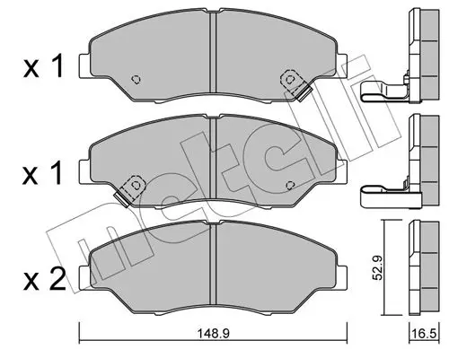 METELLI 2203760 Комплект тормозных колодок