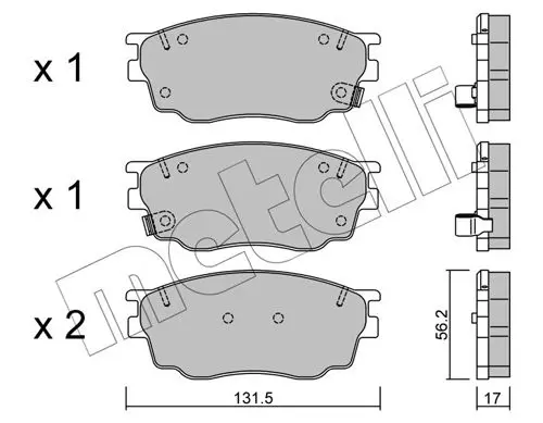 Metelli 2204750 Колодки тормозные передние