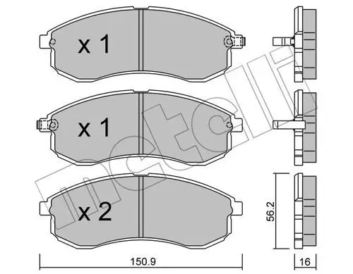 METELLI 2204820 Комплект тормозных колодок