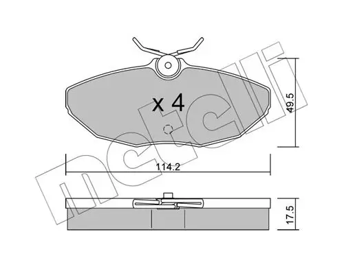 METELLI 2211900 Комплект тормозных колодок,