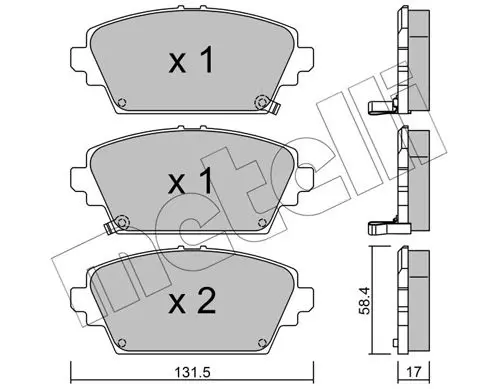 METELLI 2204641 Комплект тормозных колодок