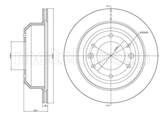 Metelli 231556 ТОРМОЗНОЙ ДИСК
