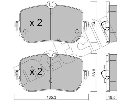 Metelli 2212680 Комплект дисков. тормоз.