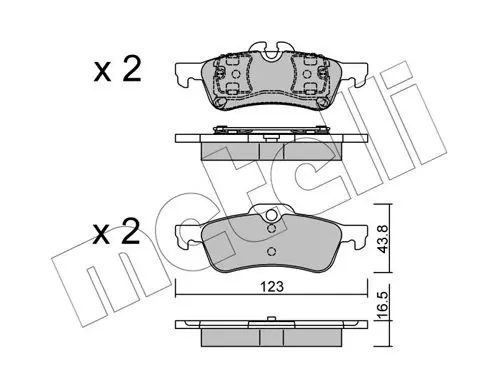 METELLI 2205560 Комплект тормозных колодок