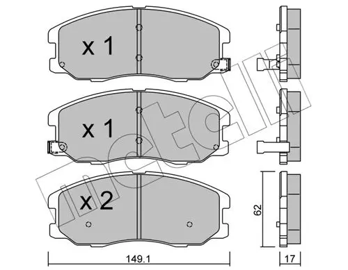 Metelli 2207780 Колодки тормозные передние
