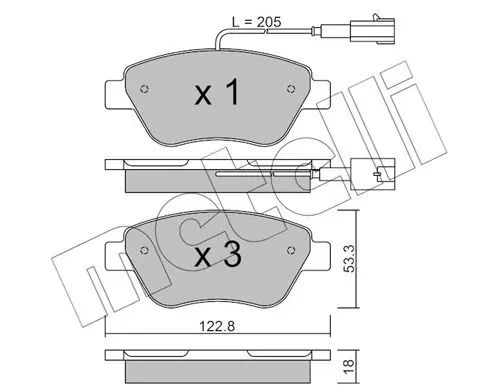 Metelli 2203210 Комплект дисков. тормоз.