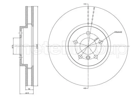 METELLI 231030C Диск тормозной